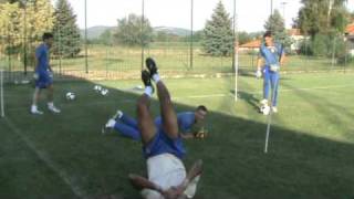 U17 football team of Serbia goalkeeper trainingsmall game [upl. by Arrej]