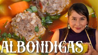 Albondigas  Mexican Meatball Soup Recipe [upl. by Hurwitz]