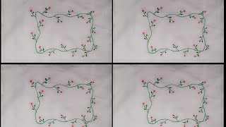 Hand embroidery flower bouquet botanical flower design stitching tutorial rose bordsewing [upl. by Nertie995]