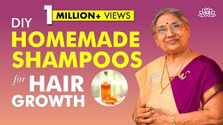 3 Natural Homemade Shampoos for Hair Fall Dandruff amp Healthy Hair  DIY Hair Growth Shampoos [upl. by Atilemrac]