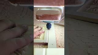 Half D round on side using 16mm curve bit woodcut carvingtools subscribe [upl. by Rahal]