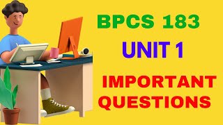 BPCS 183 UNIT 1 IMPORTANT QUESTIONS OF CONCEPT OF EMOTIONS [upl. by Bultman]