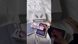 UNBOXING PURPLE IPAD MINI amp AIRPODS MAX💜🙇🏻‍♀️🪁 angietutorials appleunboxing ipadmini [upl. by Aicemed382]