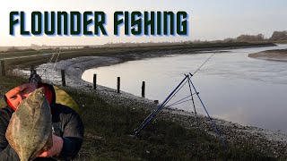 UK Sea Fishing  Flounder Fishing The River ADUR [upl. by Ahtrim]