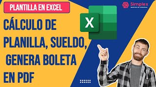 Como hacer una plantilla en excel para calcular la planilla de sueldo y generar boletas en pdf [upl. by Ennahtur427]