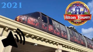 Alton Towers Monorail Audio Instrumental 2021 CLEAR [upl. by Lock]