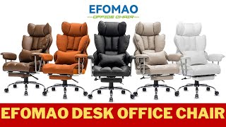 Efomao Desk Office Chair  PU Leather Computer Chair  Executive Office Chair  Big Office Chair [upl. by Kinnard]