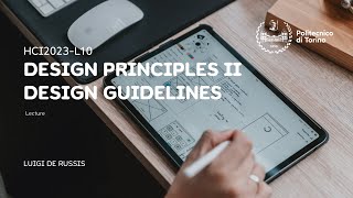 HCI2023L10 Design Principles part II and Guidelines [upl. by Ecneps]