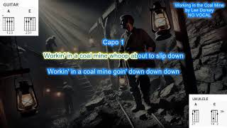 Working in the Coal Mine NO VOCAL capo1 by Lee Dorsey play along with scrolling chords and lyrics [upl. by Niabi23]