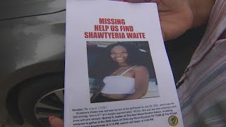 Volunteers hand out flyers of Shawtyeria Waites 20yearold Houston woman missing since late July [upl. by Burton]