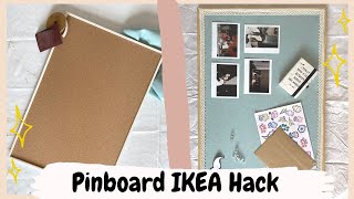 Pinboard IKEA Hack  IKEA Pinboard Transformation  DIY Pinboard For Office or Bedroom [upl. by Bulley]