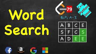 Word Search  LeetCode 79  C Java Python3 [upl. by Nitsua]