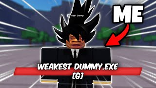 YOU CAN TRANSFORM TO WEAKEST DUMMY IN THE GAME NOW 💀🔥  The Strongest Battlegrounds ROBLOX [upl. by Scuram893]