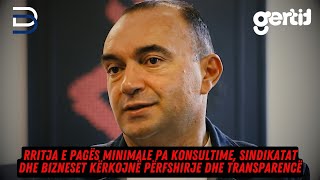 Rritja e pagës minimale pa konsultime sindikatat dhe bizneset kërkojnë përfshirje dhe transparencë [upl. by Dimmick]