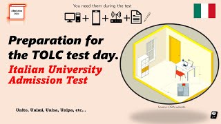 Preparetion and requirments for the TOLC test day  TOLCE  Home italianuniversity [upl. by Haidebez]