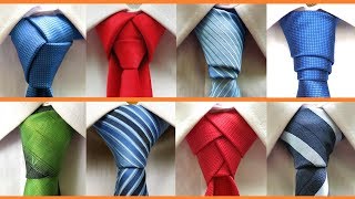 8 Different ways to tie a necktie  How to tie a tie [upl. by Nylzaj]