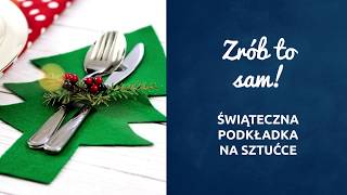 Zrób to sam Świąteczna podkładka na sztućce [upl. by Htomit]