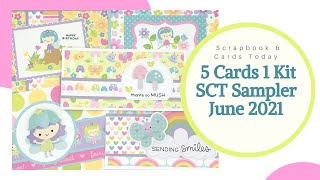 5 Cards  Doodlebug Designs Fairy Garden  SCT Sampler June 2021 [upl. by Balthazar475]