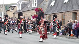 Scotland the Brave by the Massed Pipes and Drums Beating Retreat after 2022 Dufftown Highland Games [upl. by Karyn]