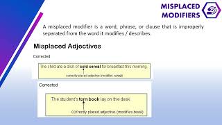 DANGLING amp MISPLACED MODIFIERS [upl. by Lynea]