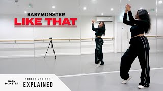 BABYMONSTER  LIKE THAT  Dance Tutorial  EXPLAINED Chorus amp Bridge [upl. by Alyse]