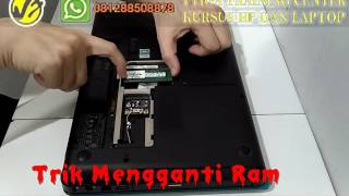 Trik mengganti Ram Laptop Compaq Presario CQ42 207TU1 [upl. by Assiren]