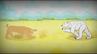 SMILODON POPULATOR VS POLAR BEAR  ANIMATION [upl. by Lytsirk]