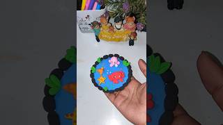 Diy clay pond 🪴🏞️ shortvideo youtubeshorts clayart claycraft clayvideos claypond [upl. by Parsaye]