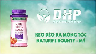 REVIEW kẹo dẻo da móng tóc HAIR SKIN NAILS NATURES BOUNTY của MỸ [upl. by Farrand485]