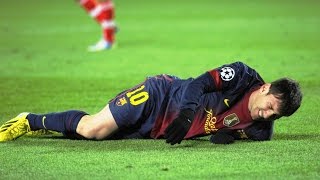 The 10 Worst Tackles  Brutal Fouls on Lionel Messi ► Only Way to Stop MESSI HD [upl. by Potter]