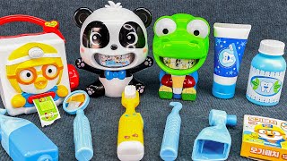 Toy asmr Pororo Eating and Brushing Teeth ASMR😬💊Medicine Box  뽀로로 병원놀이 장난감 [upl. by Colas553]