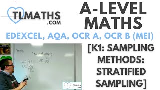 ALevel Maths K107 Sampling Methods Stratified Sampling [upl. by De]