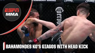 Ignacio Bahamondes HEADKICK KO at UFCVegas90 👀  ESPN MMA [upl. by Drye]