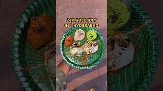 24K GOLD IDLI IN HYDERABAD  Costly Idly In Hyd  Nom Nom Foodie  Krishna’s Idly and Dosa Abids [upl. by Oizirbaf390]