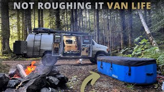 Backwoods Van Life With a Hot Tub The Pinnacle Of Van Life Luxuries [upl. by Oram]