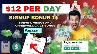 pagazani reviews  Earn 1 Signup bonus for free  get paid to watch videos  survey paytm cash [upl. by Par]