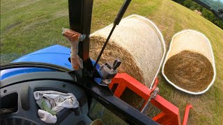 POV First Cut 2024  Collecting amp Stacking Bales  New Holland T475 [upl. by Mauricio317]