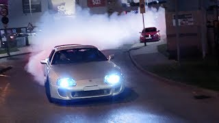 Tuner Cars Leaving a Car Meet  April 2018 [upl. by Werna]