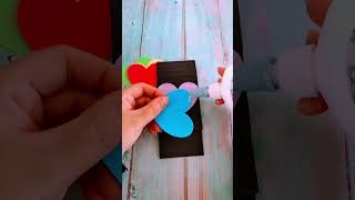 Heart sliding card Handmade cards Craft tutorial Creative crafts 🔥🔥🔥 [upl. by Burnham]