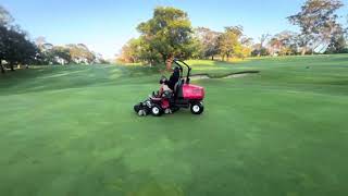 Oatlands Golf Club trial electric greens mower [upl. by Woodring]