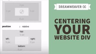 Centering your website div in Dreamweaver CC 2434 [upl. by Prospero]