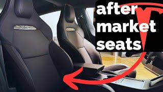 After Market Tesla Performance Seat installed in a nonperformance 2018 Model 3 [upl. by Cirenoj]