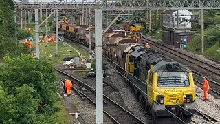 Track work at Basford Hall Junction 26524 [upl. by Cohdwell531]