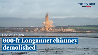 MakeCoalHistory Watch as Longannet Power Stations 600ft chimney demolished [upl. by Scheers]