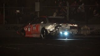 Drift Car Crash  Roll Over  D1NZ R2 Auckland 2014 Phil Sutherland A31 [upl. by Fanchie366]