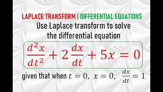 ENGINEERING MATHEMATICS  LAPLACE TRANSFORM  Homogeneous 2nd Order ODE  Example 2 [upl. by Cirederf94]