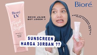 BIORE UV FRESH amp BRIGHT INSTANT COVER REVIEW  SUNSCREEN RASA FOUNDATION [upl. by Jesher479]