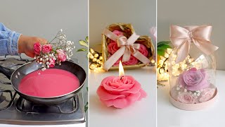 9 Magníficas Ideas con VELAS y FLORES para Regalar a MAMÁ 9Manualidades para el Día de la Madre [upl. by Lia]