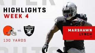 Marshawn Lynch Racks Up 130 Yards Rushing [upl. by Sculley]