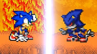 Modern Sonic vs Metal Sonic  Sprite Animation [upl. by Godewyn]